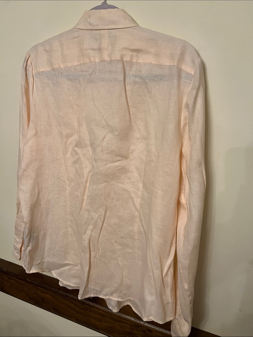 Lauren Ralph Lauren Light Peach Ruffle Front Blouse 12 no tag size - Picture 5 of 5
